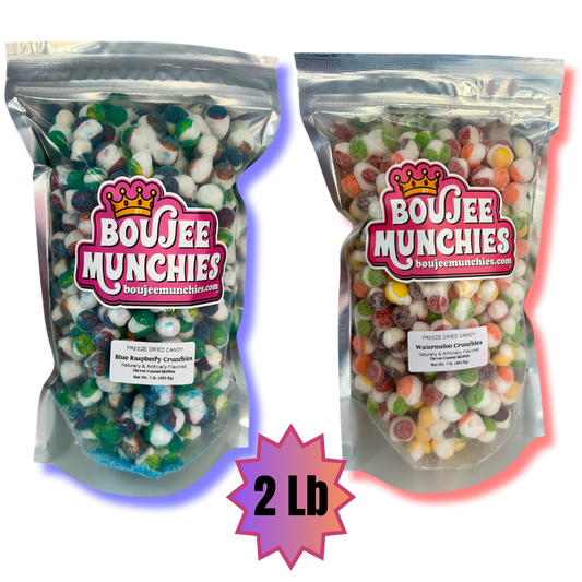 Boujee Munchies Freeze Dried XXL Bundle Blue Raspberry & Watermelon Crunchies Limited