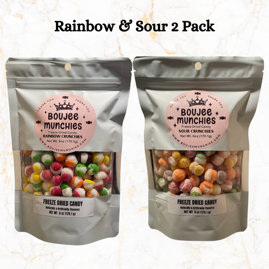 Freeze Dried Candy Rainbow & Sour Crunchies 2 Pack