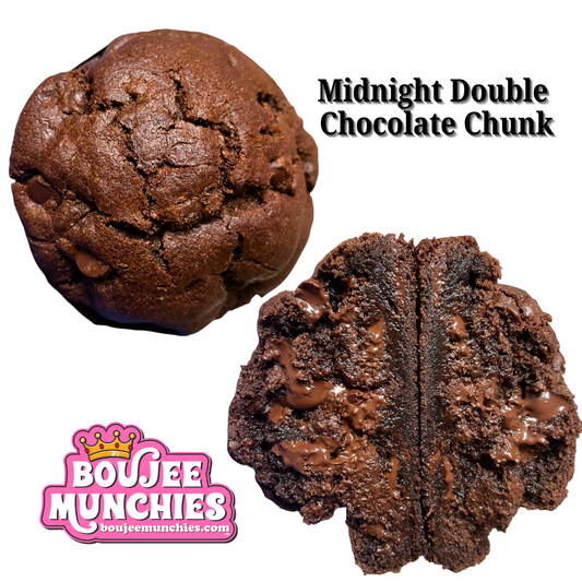 Boujeelicious Midnight Double Chocolate Chunk Jumbo Cookie