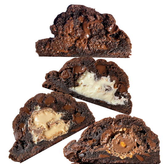 Boujee Munchies Gourmet Double Chocolate Cookie Box | Assorted Chocolate Cookie Bundle
